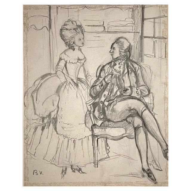 Benjamin II Vautier, Listening No. 2, Graphite on Paper For Sale