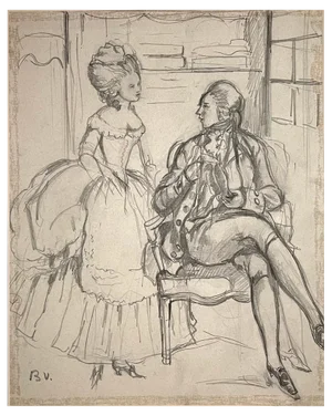 Benjamin II Vautier, Listening No. 2, Graphite on Paper