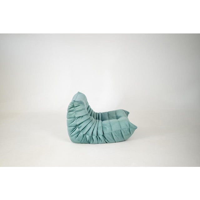 Aqua Togo Lounge Chair and Mint Velvet by Michel Ducaroy for Ligne Roset, 1973, Set of 2 For Sale - Image 8 of 18