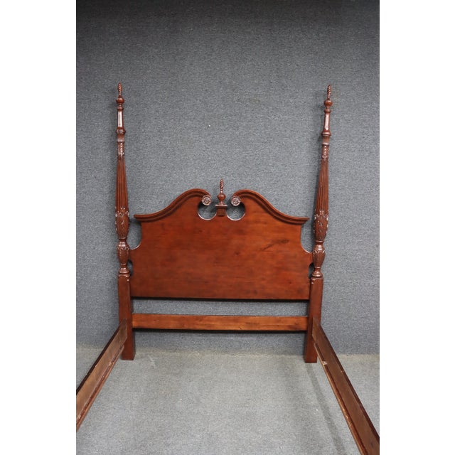 Late 20th Century Kincaid Broken Arch & Finial Bed/Queen For Sale - Image 5 of 13