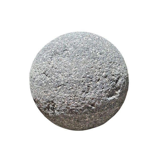 Vintage Stone Granite Garden Sphere For Sale In Los Angeles - Image 6 of 6