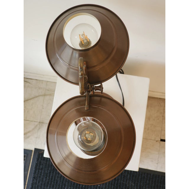 Brown Vintage French Bouillotte Table Lamp For Sale - Image 8 of 8