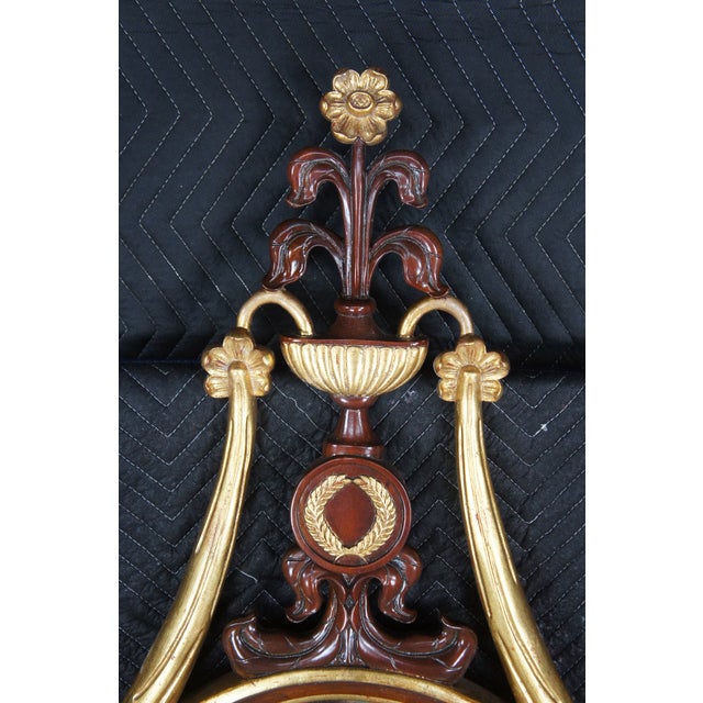 Maitland - Smith 1990s Maitland Smith Adams Style Parcel Gilt Neoclassical Carved Mahogany Mirror For Sale - Image 4 of 11