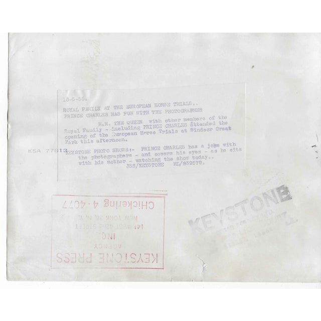 Figurative 1955 Queen Elizabeth and Prince Charles Black & White Photograph For Sale - Image 3 of 3