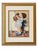 Vintage Set of 2 Framed Needlepoint Art Child & Dog Gold Frames Cottagecore 20.5x17" For Sale - Image 4 of 9