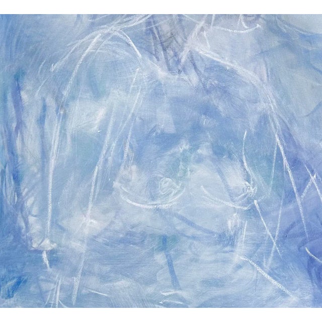 "Reflection" is an large dreamy expressionist abstract figure oil painting on canvas by artist Trixie Pitts, a popular and...