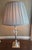 Elegant crystal ball table lamp from Restoration Hardware. Polished nickel with solid crystal orb, original bell shade and...