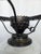 Antique Victorian Milk Glass Floral Electrified Oil Lamp W/ Spelter Base For Sale - Image 9 of 9