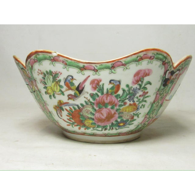 Ceramic Chinese Famille Rose Porcelain Bowl For Sale - Image 7 of 12