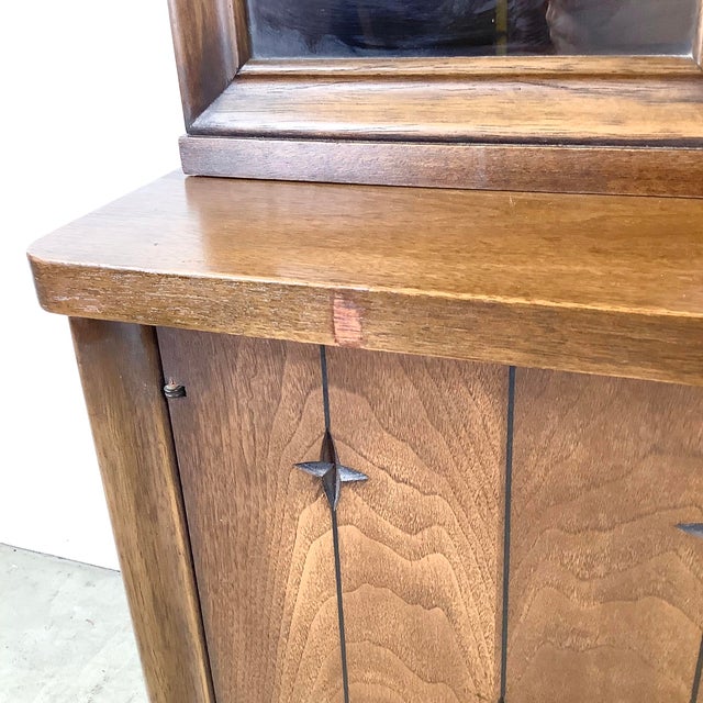 MCM "Saga" Sideboard With Display Cabinet by Broyhill For Sale - Image 10 of 12