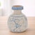 Kenneth Ludwig Chicago Floral Stoneware Vase 7"H For Sale - Image 4 of 4