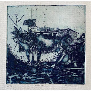 Robert A. Birmelin, 4 Animals, American Modernist Abstract Etching For Sale