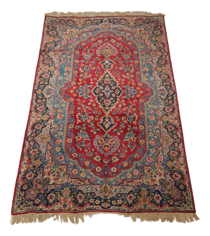 Middle Eastern Kerman Rug in Wool