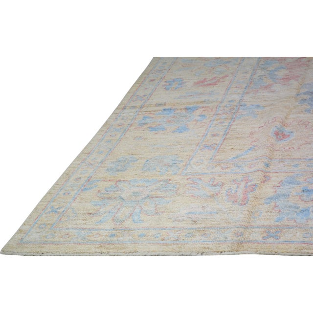 Contemporary Pakistani Oushak Hand Knotted Wool Rug, 10'x14'2" For Sale - Image 3 of 6