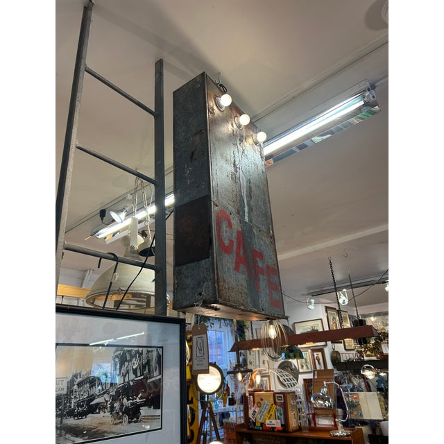 Industrial Vintage Fragment From Retro Cafe Neon Sign For Sale In Philadelphia - Image 6 of 13
