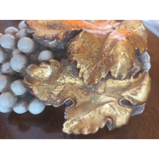 Hollywood Regency 1940s Gold Grapevine Wall Pocket For Sale - Image 9 of 9