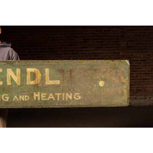 Early 20th Century "A. V. Pendl" - Kohler Plumbing Sign For Sale - Image 4 of 6