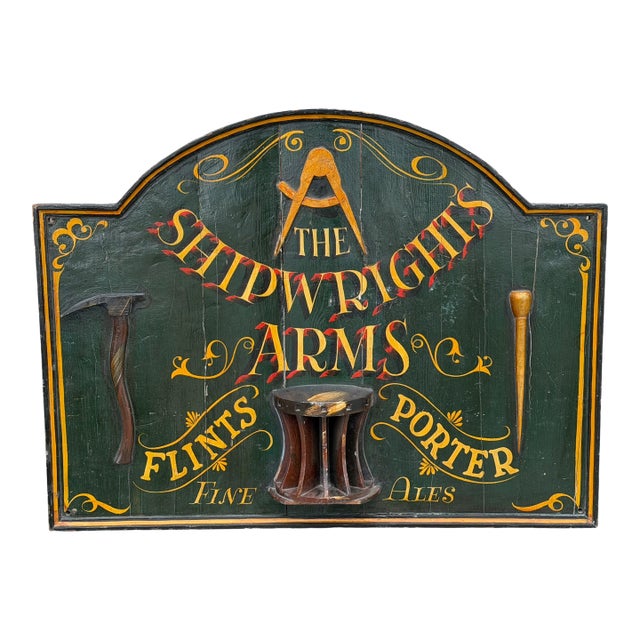 Antique Trade Sign Shipwrights Arms English Pub For Sale