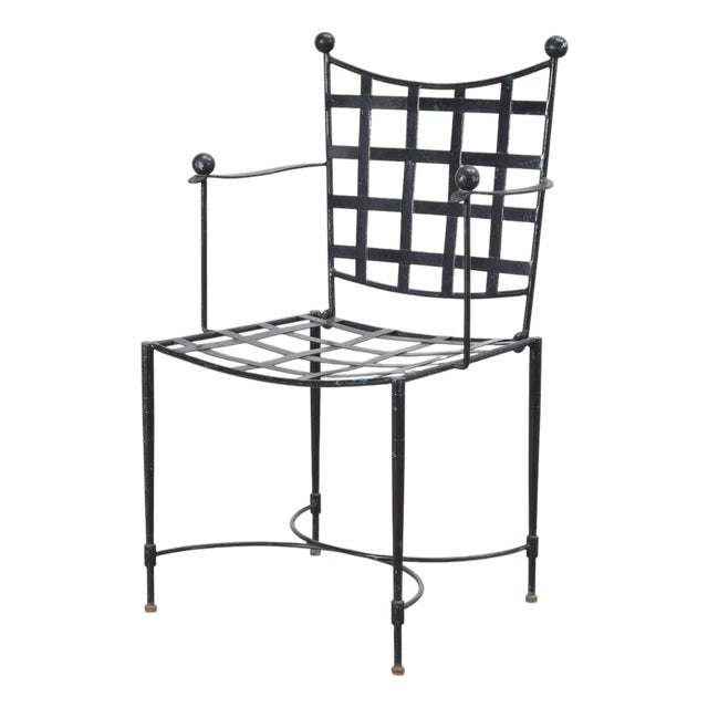 Mario Papperzini Mid-Century Amalfi Iron Patio Garden Armchair For Sale