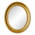 Vintage Gilt Oval Wall Mirror For Sale