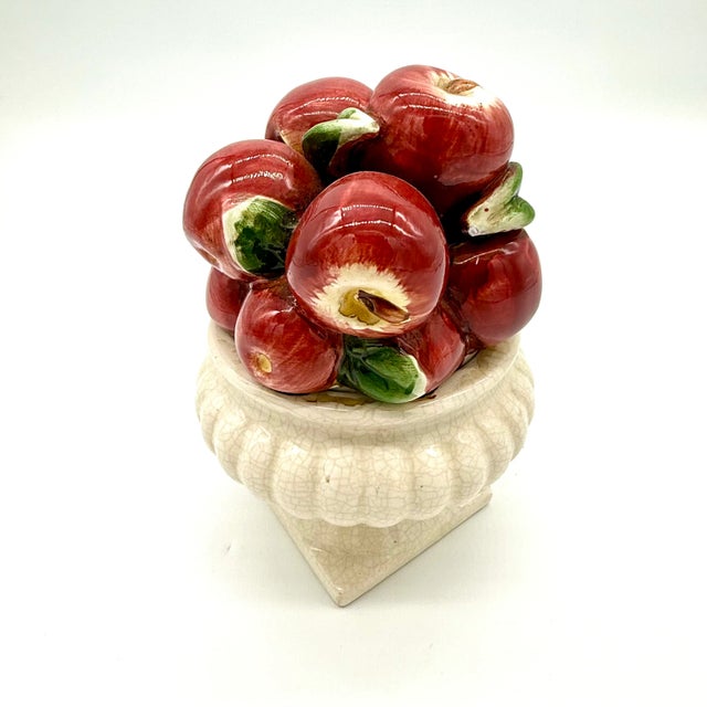 Mid 20th Century Vintage Italian Majolica Apple Topiary For Sale - Image 5 of 7