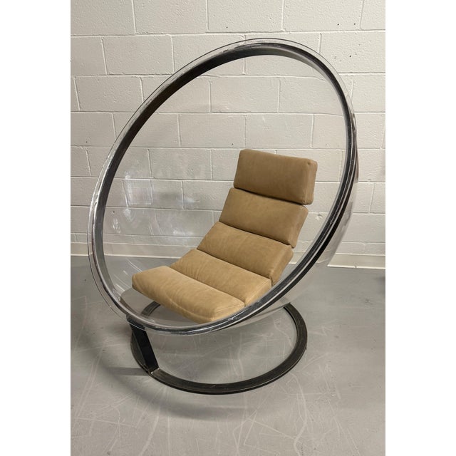 Mid-Century Modern Christian Daninos Lucite and Steel Sphere Bubble Bulle Chair For Sale - Image 3 of 12
