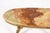 Vintage Hollywood Regency Oval Onyx Coffee Table with Gilt Brass Base, France, 1960s For Sale - Image 15 of 16
