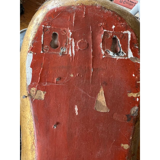 Wood Mid 20th Century Large Hand Carved Italian Venetian Hand Sconces, Black Lacquer and Gold Leaf. Not Electrified. For Sale - Image 7 of 8