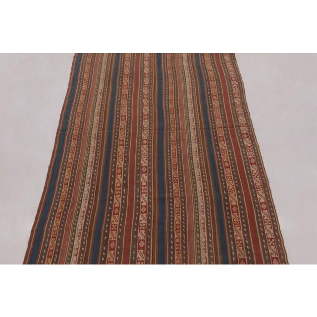 Rug & Kilim Vintage Persian Kilim Runner, Intricate Geometric Stripes - Rug & Kilim For Sale - Image 4 of 9