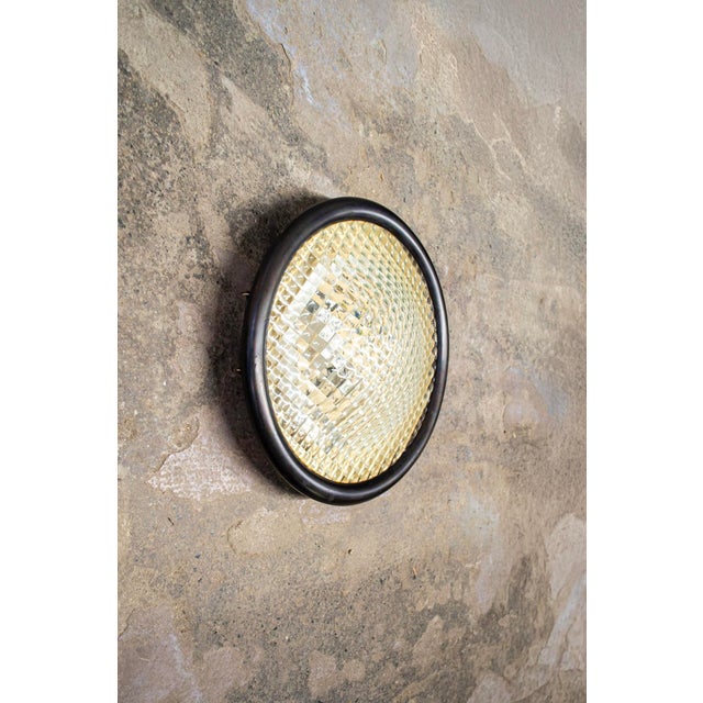 Mid-Century Modern Italian Prismatic Glass Ceiling Light from Stilnovo, 1970s For Sale - Image 3 of 7