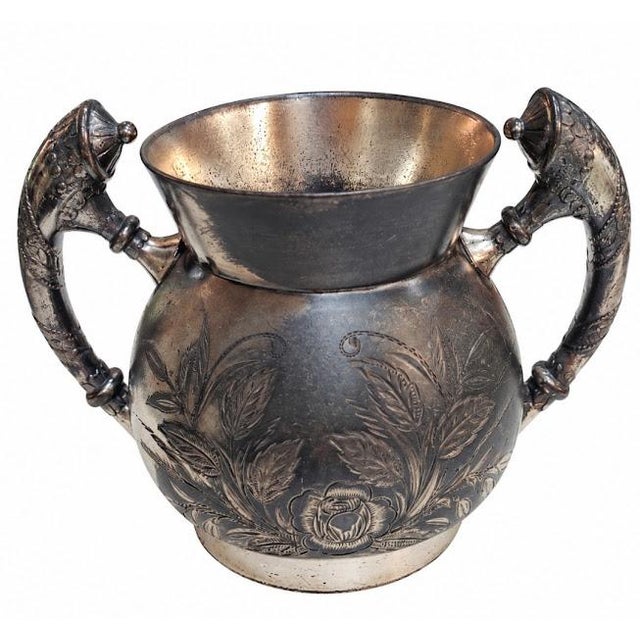 Metal Antique Victorian Silverplate Tea Set - 4 Pieces For Sale - Image 7 of 10