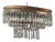 Empire Italian Chandelier in Glass and Gilt Iron For Sale