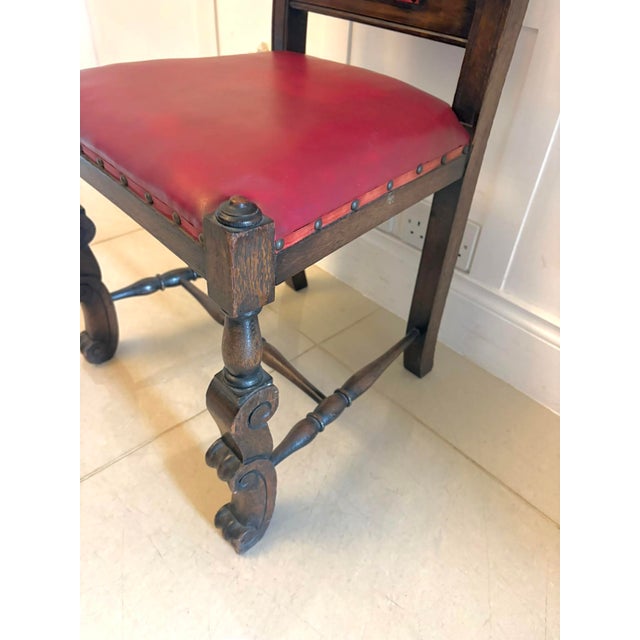 Antique Victorian Carved Oak Barley Twist Dining Chairs, 1880, Set of 6 For Sale - Image 11 of 18