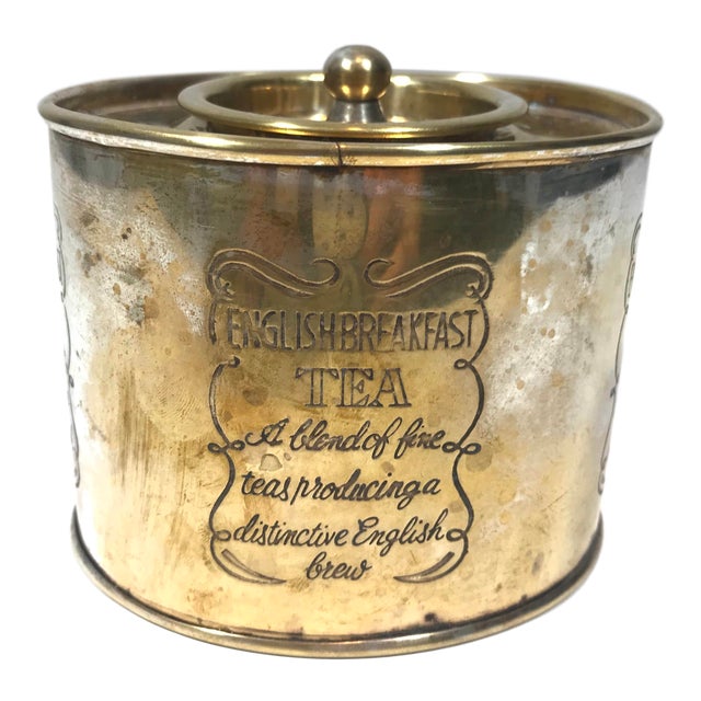 Vintage Mid Century SilverPlate English Breakfast Tea Container Chairish