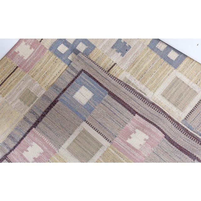 Doris Leslie Blau Vintage Swedish Flat Woven Rug For Sale - Image 4 of 7
