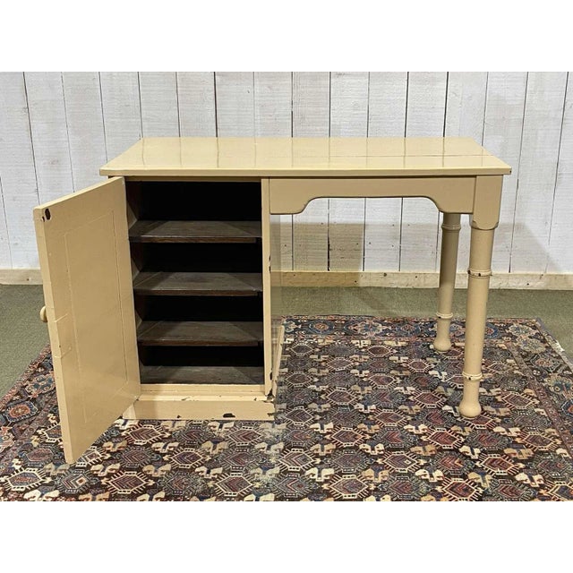 Wood English Oak and Walnut Desk, Early 20th Century For Sale - Image 7 of 15