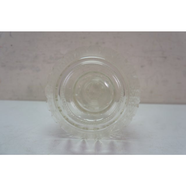 Vintage American Faceted Cut Crystal Liquor Wine Bar Bottle Decanter For Sale - Image 11 of 17
