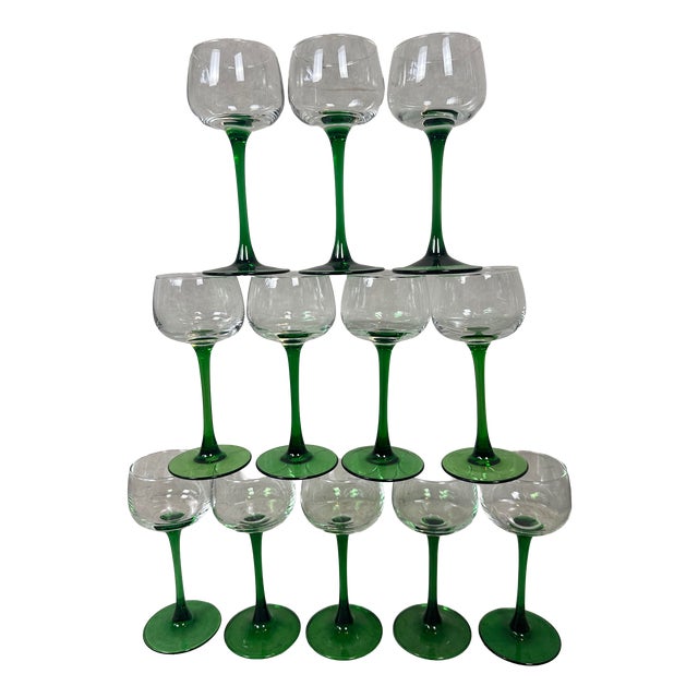 Vintage Wine Glasses from Luminarc, 1960s, Set of 12 For Sale