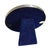 Vintage 1960’s Empire Sterling Silver Round Picture Frame Ball Feet and Blue Velvet Easel Back For Sale - Image 4 of 6