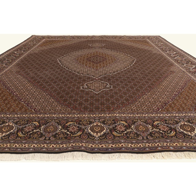 Baroque Vintage Persian Mahi Tabriz Rug, 09'10 X 12'10 For Sale - Image 3 of 10