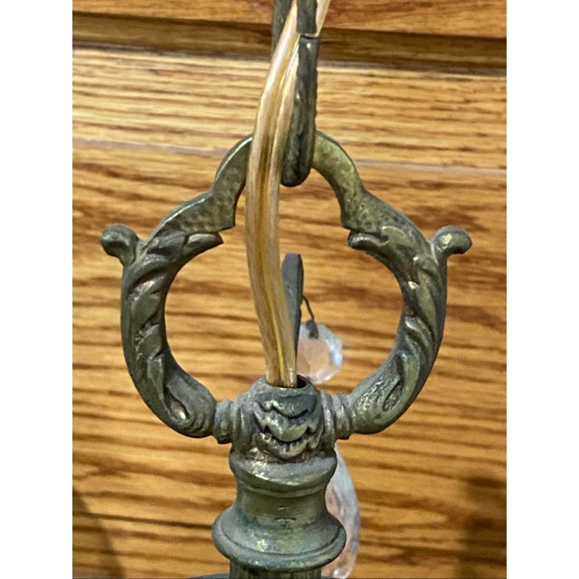 Antique Spanish Metal & Crystal 5-Light Chandelier For Sale - Image 9 of 11