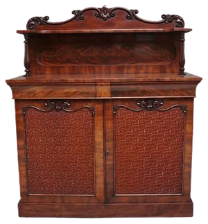 19th-Century Flame Mahogany Chiffonier