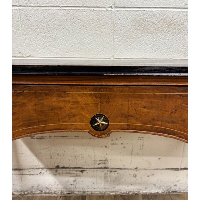 Brown Vintage 1939 Northern Furniture Co Art Deco American Federal Style Writing Desk For Sale - Image 8 of 12