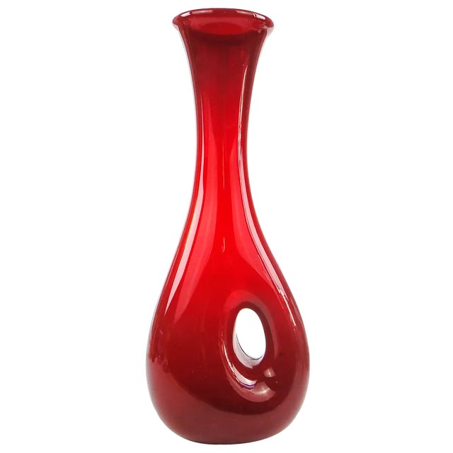 Polish Vase from Wołomin Glassworks, 1970s For Sale