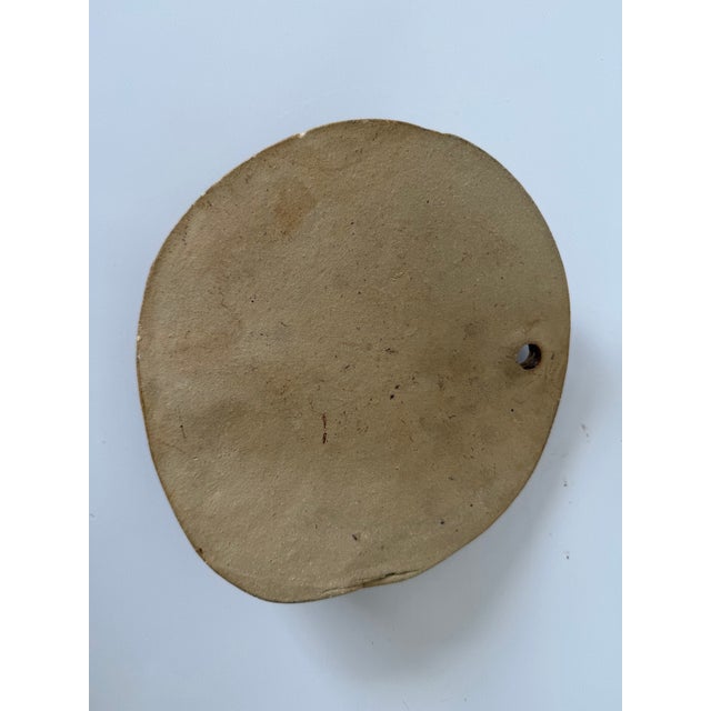 Brown Vintage Organic Handmade Abstract Studio Pottery Wall Sculpture, Unsigned For Sale - Image 8 of 12
