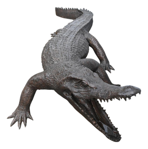 Lifesize Alligator Fountain in Bronze