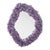 Amethyst Encrusted Violet Denis Mirror by Marjorie Skouras, 21"x24" For Sale