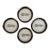 Running Fox Coasters With Black & Silver-Tone Frames – Set of 4 For Sale