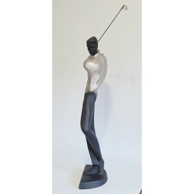 1980s Alexsander Danel Golf Sculpture Austin Production Golfer "In the Swing Ii" 1989 For Sale In Indianapolis - Image 6 of 12