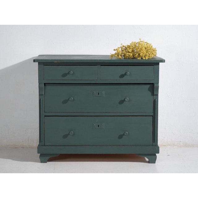 Antique Green Chest of Drawers by Amaru For Sale - Image 10 of 11
